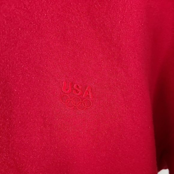 VTG USA Olympics Sweatshirt Adult Large L Red JC Penney Crewneck Retro Hip Hop - Picture 2 of 10